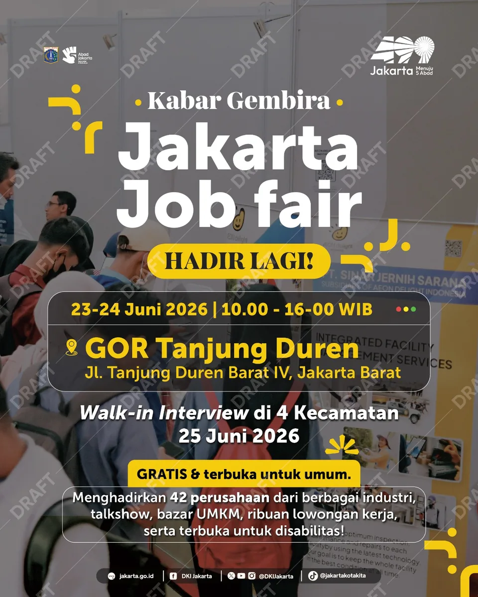 Job Fair Kabupaten Nias Utara 2026 (Suku Dinas TKTE Wilayah Kabupaten Nias Utara Barat) : 23-24 Juni 2026